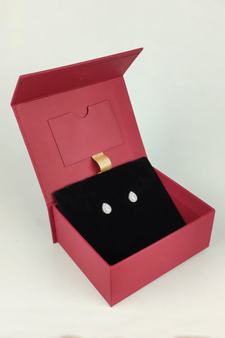 pear shape stud earrings | Simply CZ Stud Earrings - Johny Silver