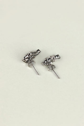 three stone earrings | cz stud earrings - Johny Silver