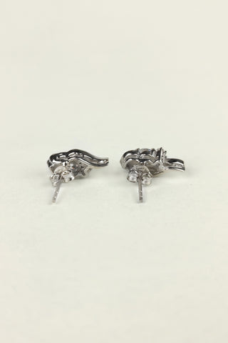 three stone earrings | cz stud earrings - Johny Silver