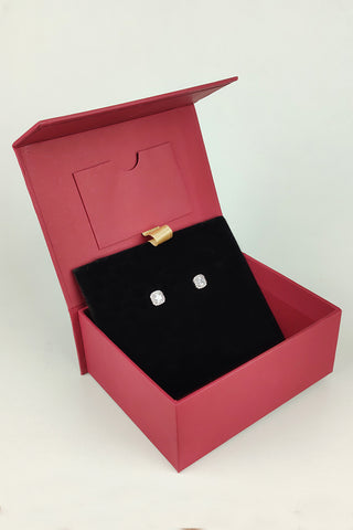 square stud earrings | princess cut stud earring - Johny Silver