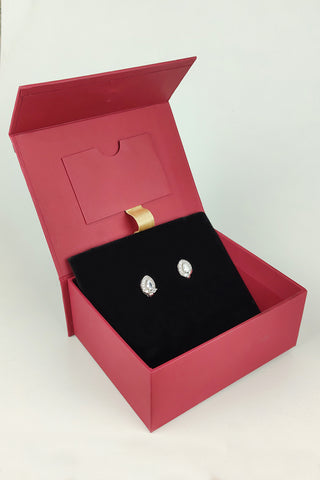 cz flower earring | stud earrings for women - Johny Silver