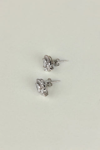 cz flower earring | stud earrings for women - Johny Silver