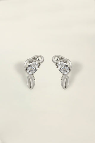 infinity stud earrings | cubic zirconia stud earrings - Johny Silver