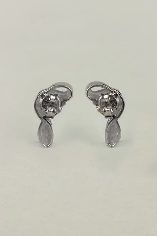 infinity stud earrings | cubic zirconia stud earrings - Johny Silver