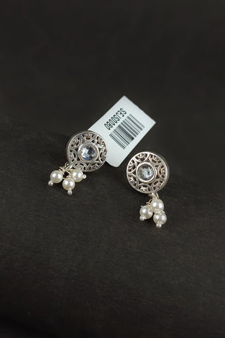 sterling silver round stud earrings - Johny Silver