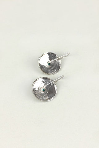 turquoise earrings || silver hook earrings - Johny Silver