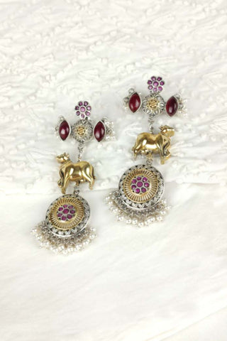 silver cow earrings - Johny Silver