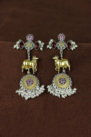 silver cow earrings - Johny Silver
