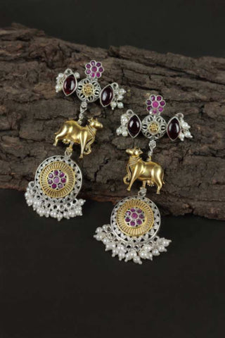 silver cow earrings - Johny Silver