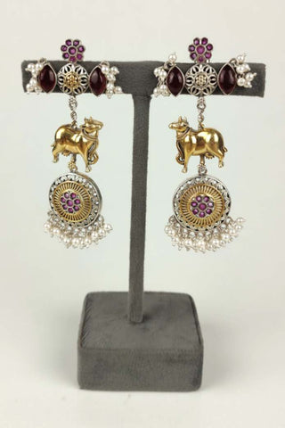 silver cow earrings - Johny Silver