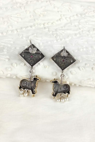 gold cow earrings - Johny Silver