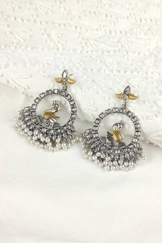 antique chandbali earrings - Johny Silver