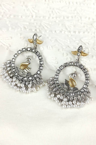 antique chandbali earrings - Johny Silver