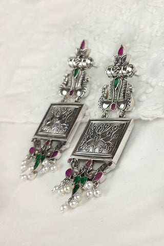 johny silver || traditional oxidised earrings - Johny Silver