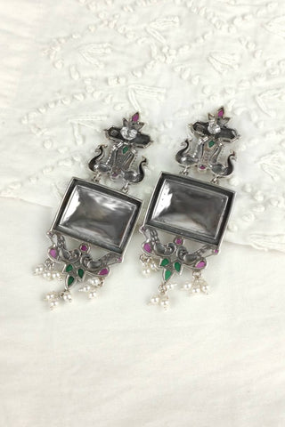 johny silver || traditional oxidised earrings - Johny Silver