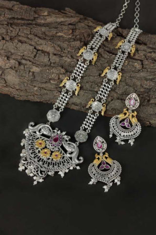 peacock antique gold pendant - Johny Silver