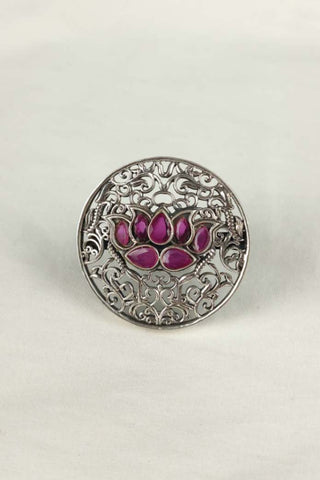 lotus flower engagement ring || lotus style ring - Johny Silver