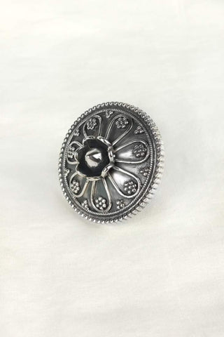 tribal ring || oxidised silver finger ring - Johny Silver