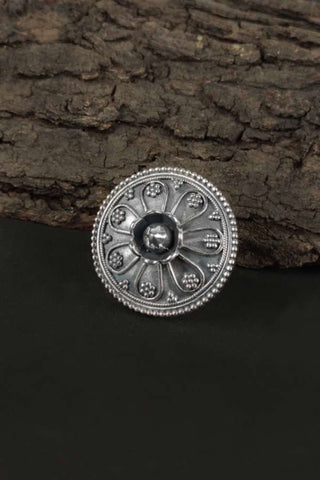 tribal ring || oxidised silver finger ring - Johny Silver