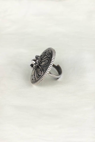 tribal ring || oxidised silver finger ring - Johny Silver