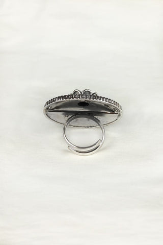 tribal ring || oxidised silver finger ring - Johny Silver