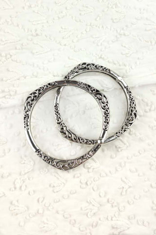 plain silver bangle - Johny Silver