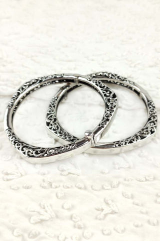 plain silver bangle - Johny Silver