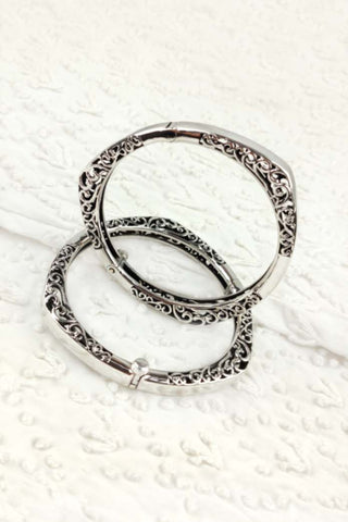 plain silver bangle - Johny Silver