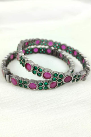 silver stone bangles - Johny Silver