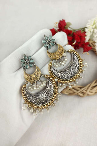 chand bali earrings - Johny Silver