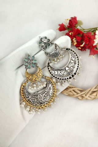 chand bali earrings - Johny Silver