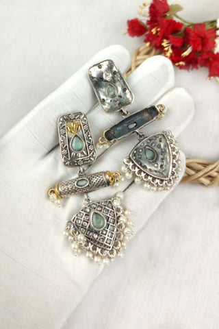 triangle dangle earrings - Johny Silver