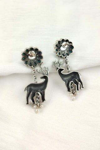 deer horn earrings | deer earrings - Johny Silver