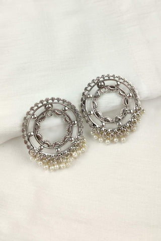 shanku chakra earrings || chakra stud earrings - Johny Silver