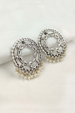 shanku chakra earrings || chakra stud earrings - Johny Silver