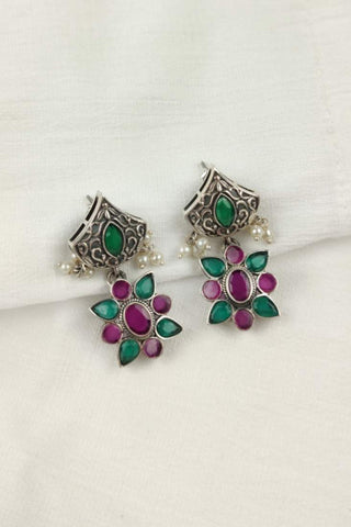 colorful dangle earrings - Johny Silver