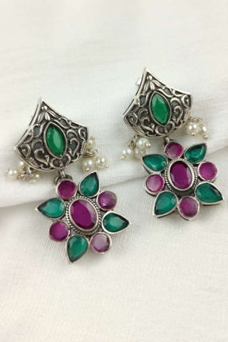 colorful dangle earrings - Johny Silver