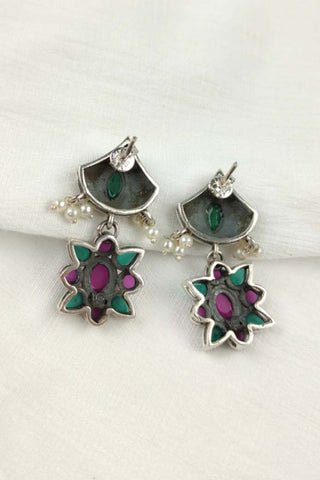 colorful dangle earrings - Johny Silver