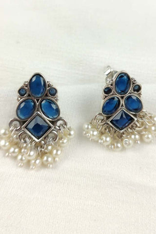 stud stone earrings - Johny Silver