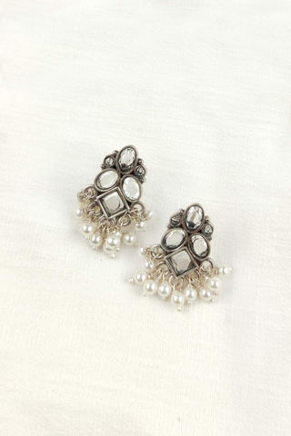 stud stone earrings - Johny Silver