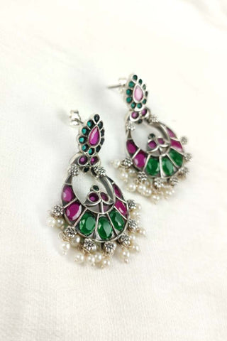 light weight chandbali earrings - Johny Silver