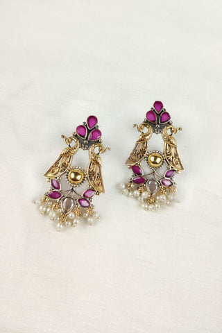 peacock earrings - Johny Silver