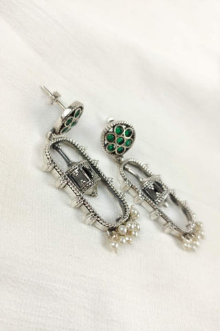 dangle huggie earrings - Johny Silver