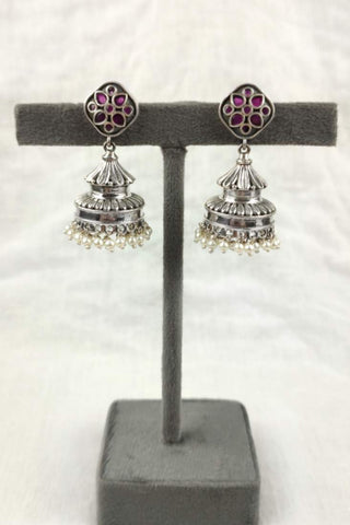 oxidised jhumka || oxidised earrings jhumka - Johny Silver