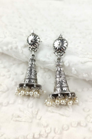 earrings jhumka style - Johny Silver