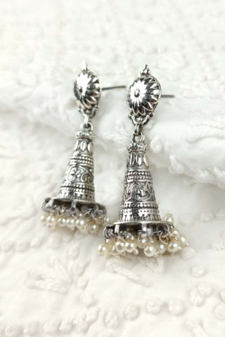 earrings jhumka style - Johny Silver