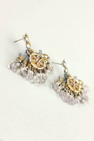 handmade kundan earrings - Johny Silver