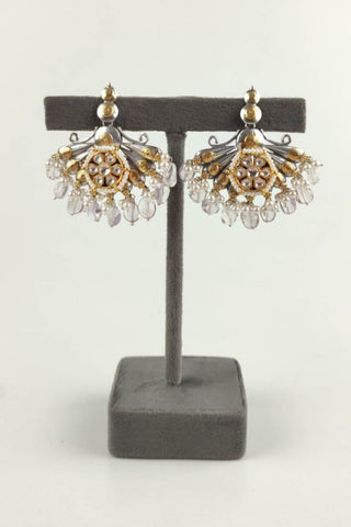 handmade kundan earrings - Johny Silver