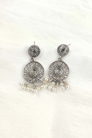 crystal stone earrings - Johny Silver