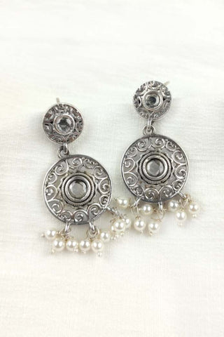 crystal stone earrings - Johny Silver